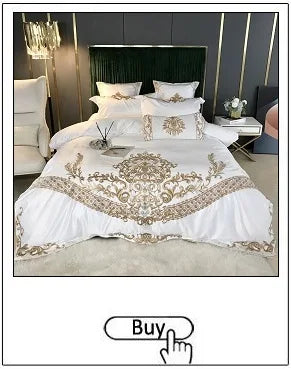 New Luxury Black Gold Yarn-dyed Jacquard Egyptian Cotton Bedding