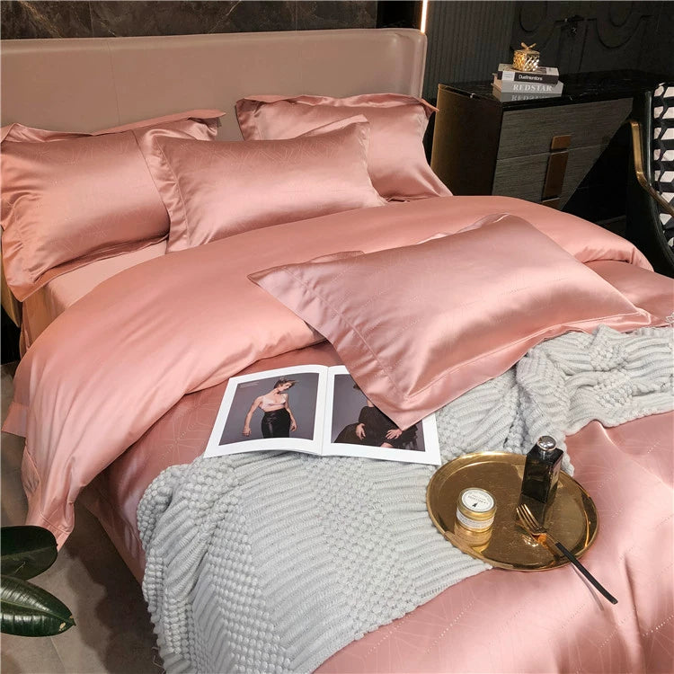 New Luxury Black Gold Yarn-dyed Jacquard Egyptian Cotton Bedding