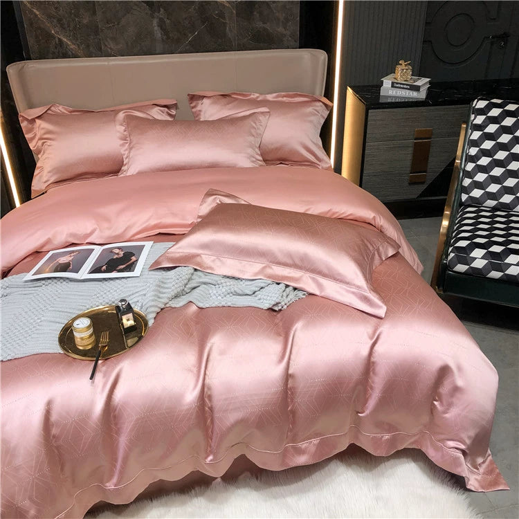 New Luxury Black Gold Yarn-dyed Jacquard Egyptian Cotton Bedding