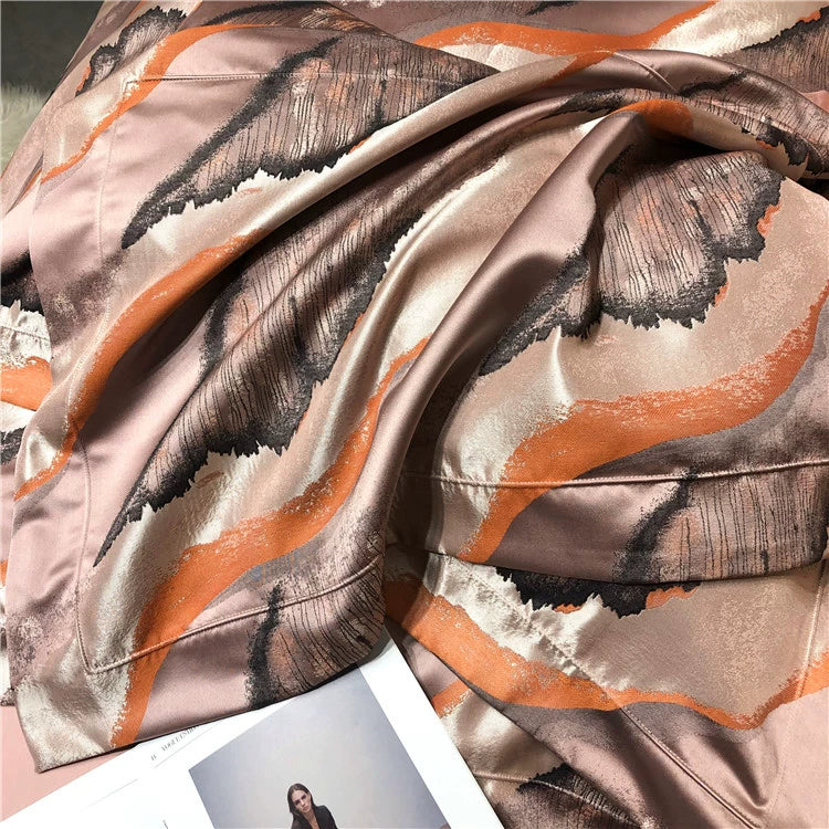 New Luxury Black Gold Yarn-dyed Jacquard Egyptian Cotton Bedding