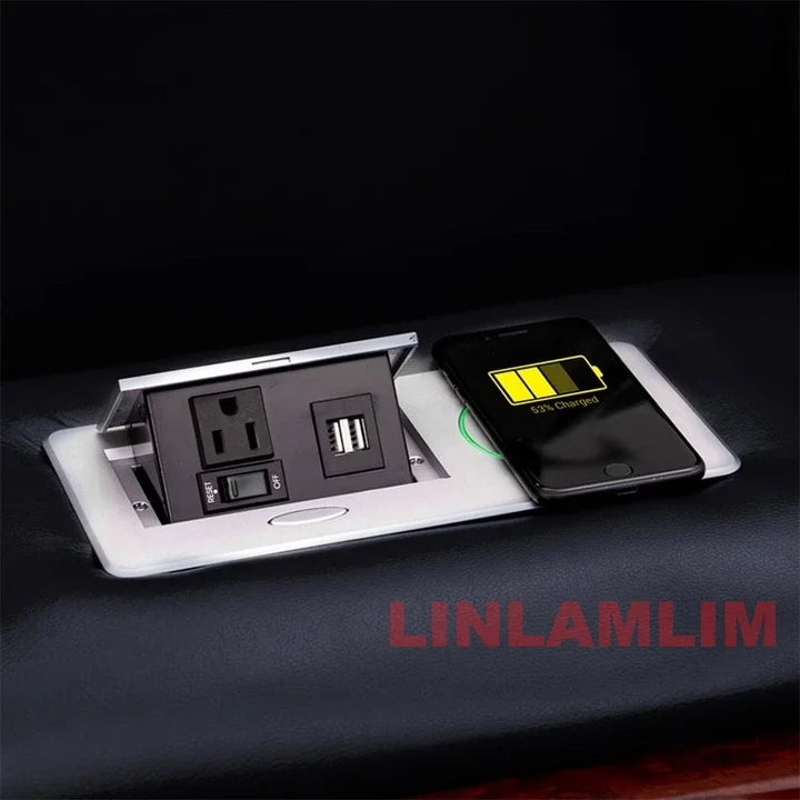 Luxury Dual Motors Power Reclining Sofa with LED Lighting, USB, Hidden Storage