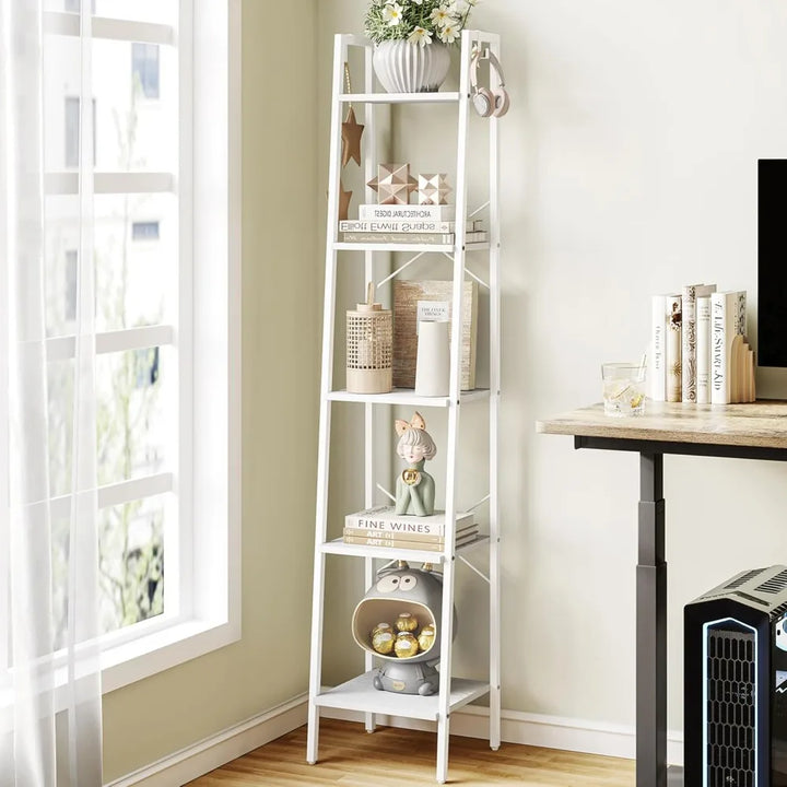5-Tier Freestanding Corner Storage Shelve Bookcase