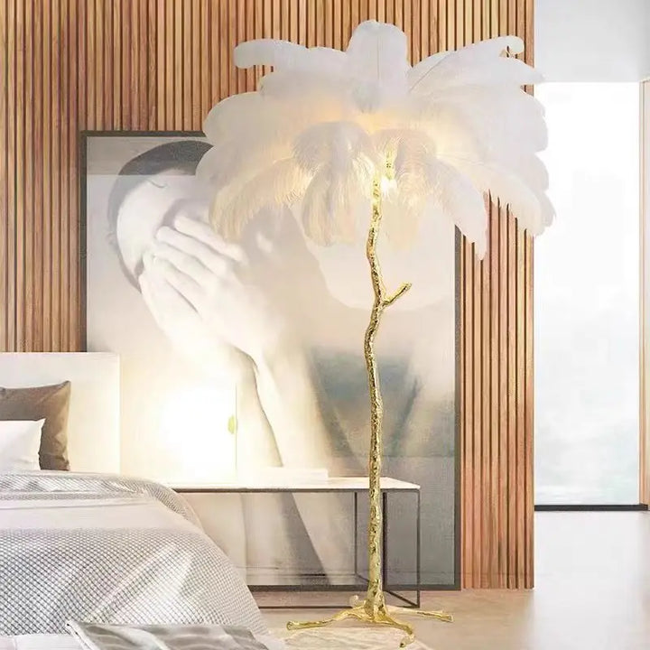 Nordic Ostrich Feather Led Floor Lamp
