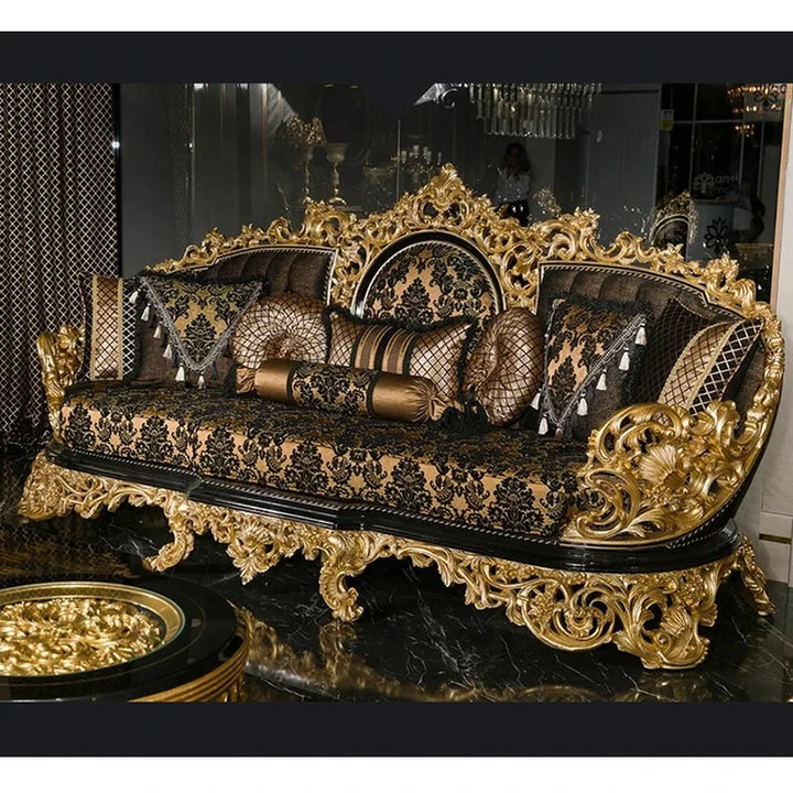 Antique Baroque Style Luxury Sofa Set for Living Room