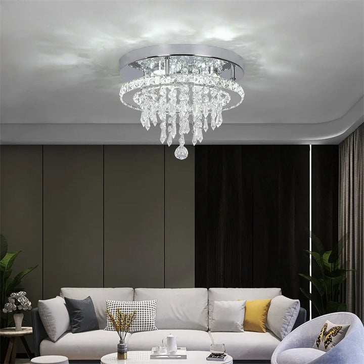 K9 Crystal Ceiling Lamp Gold Led Chandelier Luxury Pendant Lighting